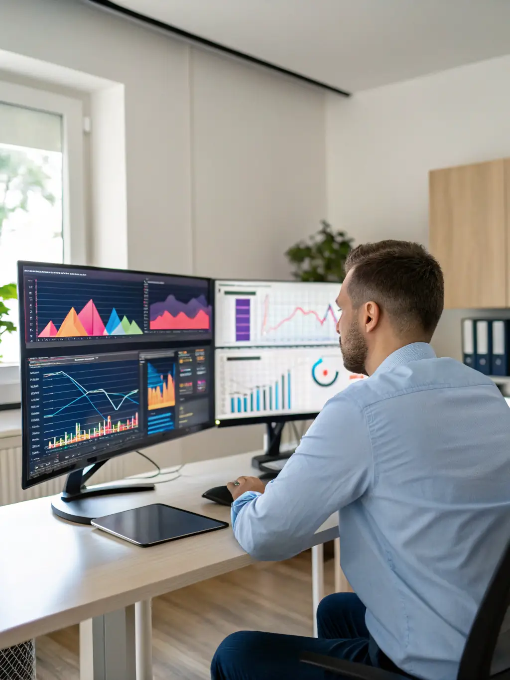 A data scientist is analyzing complex financial data to identify patterns and insights for investment decisions.